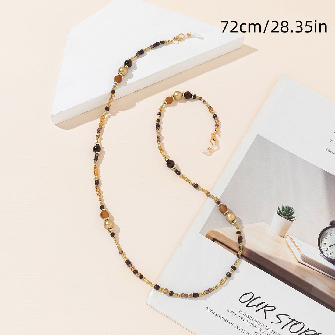 Multi-element Crystal Neckband, Metal Anti-slip Eyewear Accessories