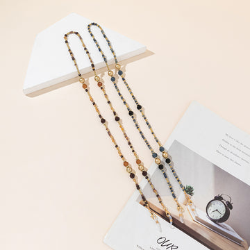Multi-element Crystal Neckband, Metal Anti-slip Eyewear Accessories